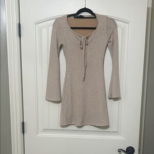 See You Monday Tan Knit Top